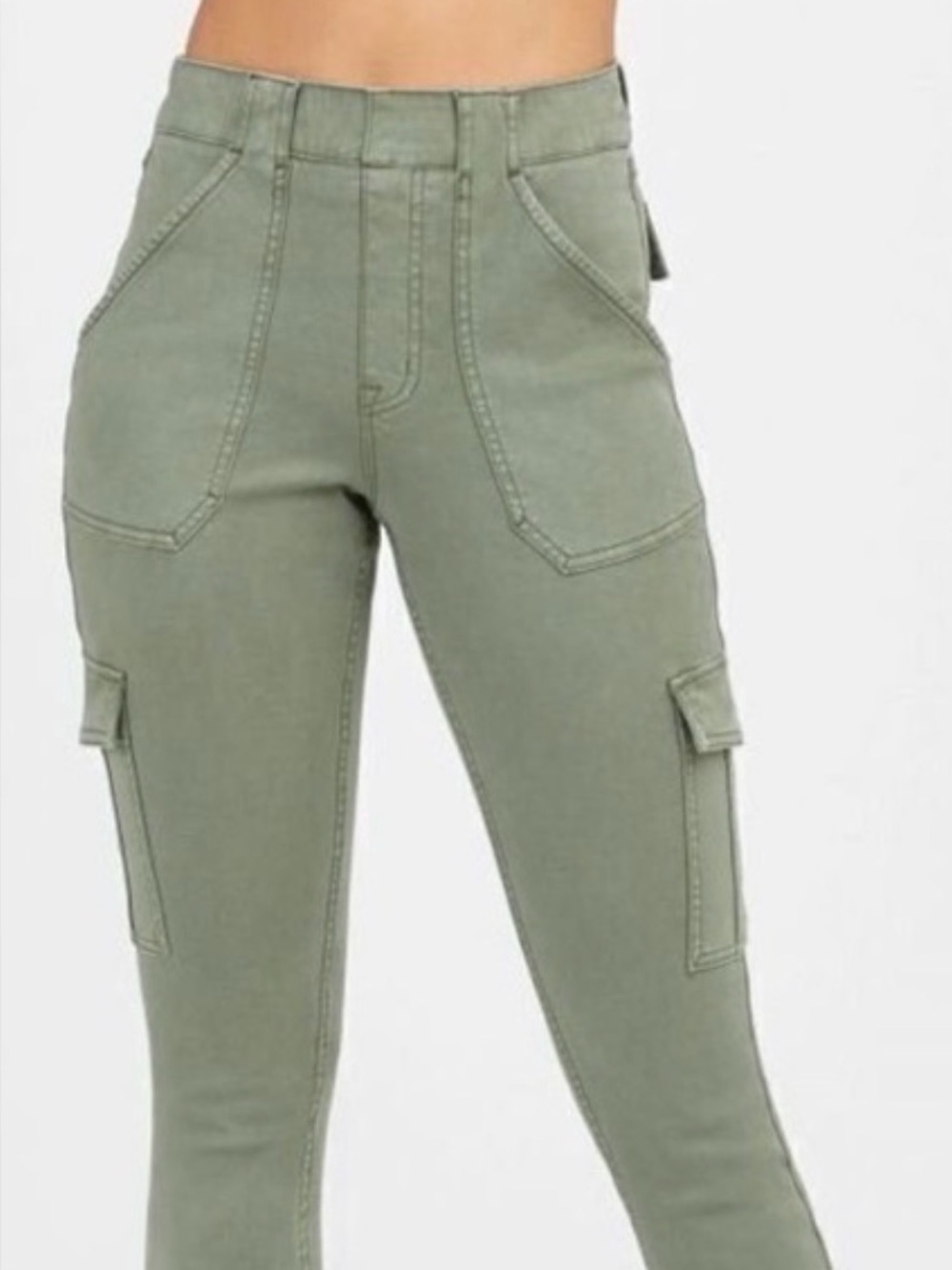 SPANX Stretch Twill Ankle Cargo Jeans